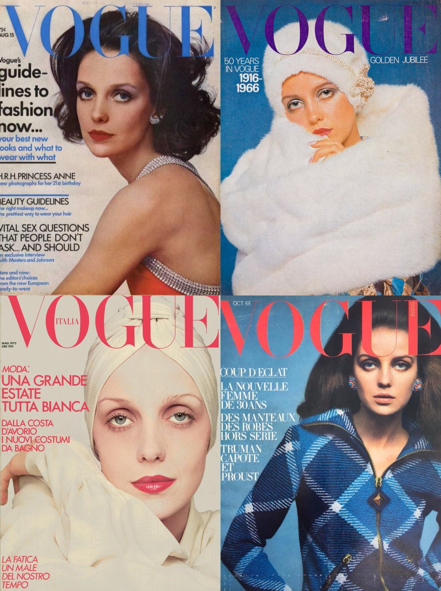 DONNA MITCHELLVogue US August 1971Vogue UK October 1966Vogue Italia May 1972Vogue Paris October 1966