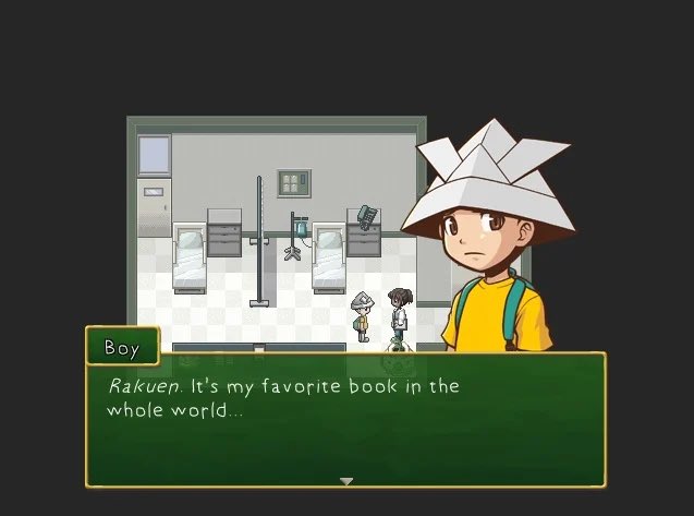 It’s an RPG Maker game made by the woman who wrote the music for To The Moon, a game I love. Like To The Moon, the gameplay and controls are stiff and limited, and the story aims to be very very sad. I think the execution in Rakuen is a little off the mark though.