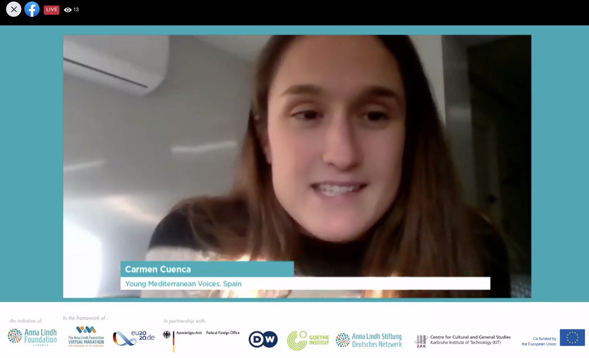 YoungMedVoices's tweet photo. "I cannot find words to explain how the Young Med Voices programme has helped me turn my ideas into projects. It has helped me understand differences and pursue a job in this matter" @CarmenCuencaPWRI from #YoungMedVoicesSpain
#ALFPolicyDebate
#25BCNProcess https://t.co/qay8Axz3WG