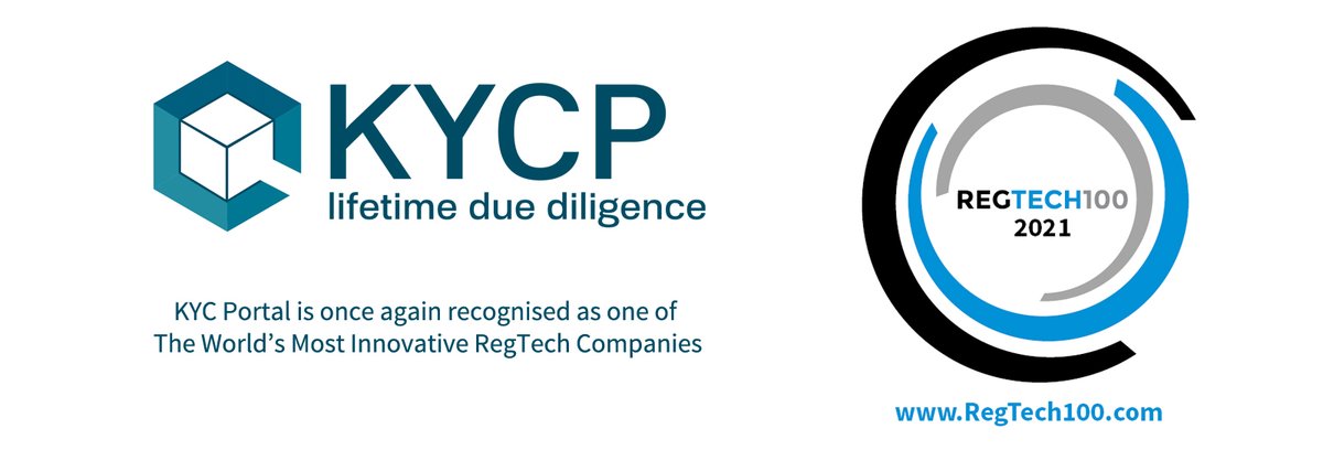 KYCPortal's tweet photo. The RegTech100 was launched today by specialist research firm @RegTechAnalyst & KYC Portal has once again been chosen to be part of the list of the top technology solution providers for 2021!
https://t.co/6POx84LoQQ
#kycp #kycportal #RegTech100 #solutionprovider #innovation #kyc https://t.co/n0pdAnPoZ6