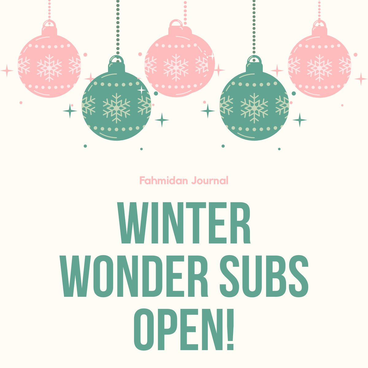 Fahmidan Journal- Journal Issue 26 SUBS OPEN tweet media