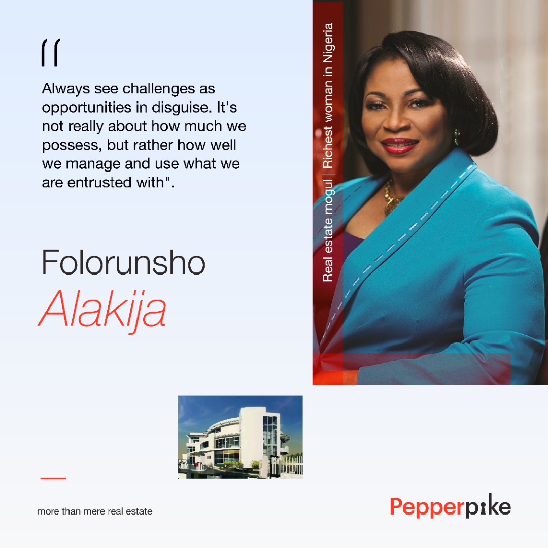 Idkabasky's tweet image. Mrs. Alakija became ultra-rich by transforming challenges into opportunities, managing and investing her little income. This recession might be your ticket to success, use all your resources to its minimum advantage! PepperPike is here to show you how.
#PepperPike #Investment