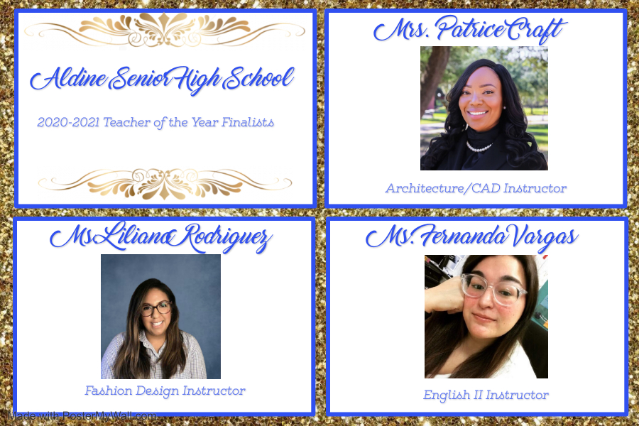 AldineHS_AISD's tweet photo. Congratulations to our 3 Finalists for Teacher of the Year! We are so Mustang Proud for the impact, inspiration, and connection each of you make everyday with our students and school community. #AldineProudMustangStrong @aldine_sr @AldineHSFashion @MsVargasENGSOL https://t.co/vFEAC74R4h
