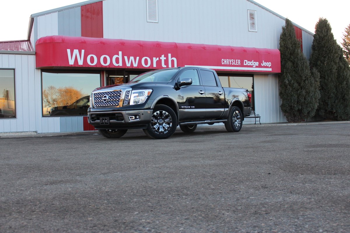 WoodworthDodge's tweet photo. TRADE ALERT:
Fresh trade on our lot here in Kenton, this shiny Titan is ready for a new home. It has only aprox 44 000 km on it, its still like new! a beautiful truck like this will not last long on the lot, so if you are interested, DON'T miss you shot at it! Give us a CALL NOW! https://t.co/yq1g5hq3Zf