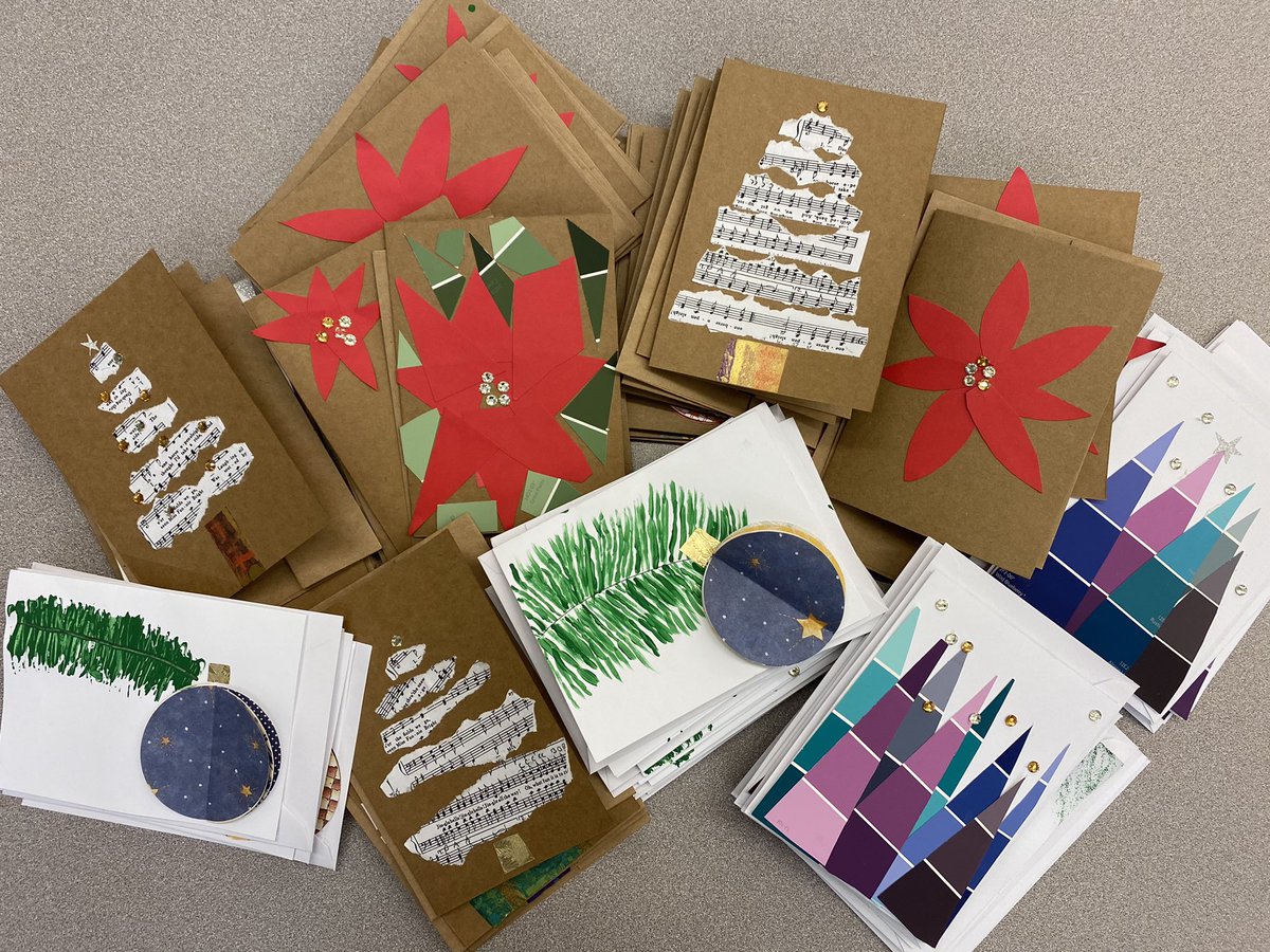 ellen_petersson's tweet photo. Beautiful cards created for our Grandfriends at Evergreen Baptist and Westminster House #sd36learn #grandfriends #sharinglove #artclubkits #rayshepherd https://t.co/7ETZApCoiT
