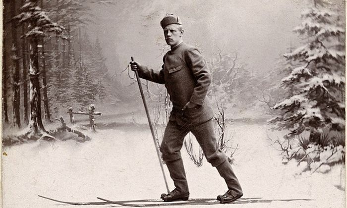 Fridtjof Nansen was born into a relatively prosperous family near Christiania (now Oslo) in 1861.He loved the outdoors and became an excellent athlete. At 18 he broke the world record for one-mile  #skating and subsequently won 12 national cross-country  #skiing championships /2