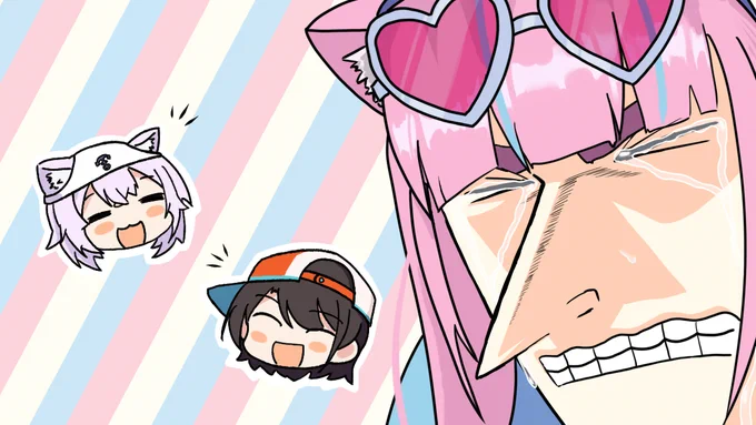 ⚓️「…白い」
?「ありがとうございます!」
?「ありがとうございます!」

#あくあーと #絵かゆ #プロテインザスバル 