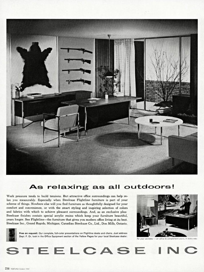 vintage Steelcase furniture advertisements