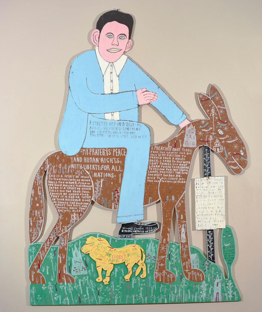 HighMuseumofArt's tweet photo. Happy Birthday to preacher, bicycle repairman, inventor, and devoted family man, Howard Finster! He created more than 46,000 works of art and transformed his property in Summerville, Georgia, into @FinstersGarden. https://t.co/QjBA5EQ1Yp