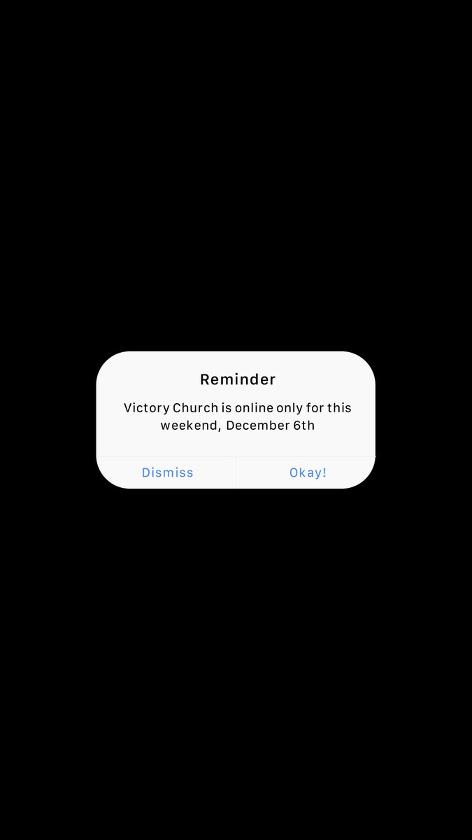 VictoryChurchPA's tweet photo. Reminder: We are ONLINE ONLY this weekend 12/6 https://t.co/dC55nDxMYp