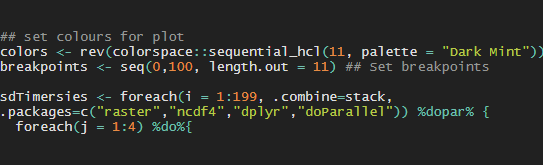 EcoFilazzola's tweet photo. Random R-tip for the day:
When nesting foreach loops to run in parallel. Make sure to specify the doParallel package in the list of packages to go into the loop. Or else the nested loop won't work

#rstats #computecanada https://t.co/LtIL2Znicg