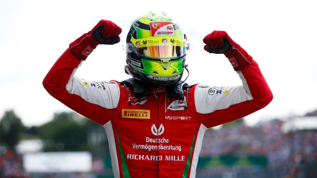 In August of the same year, Schumacher claims his first win in Formula 2 with victory in the Sprint Race at the Hungaroring.