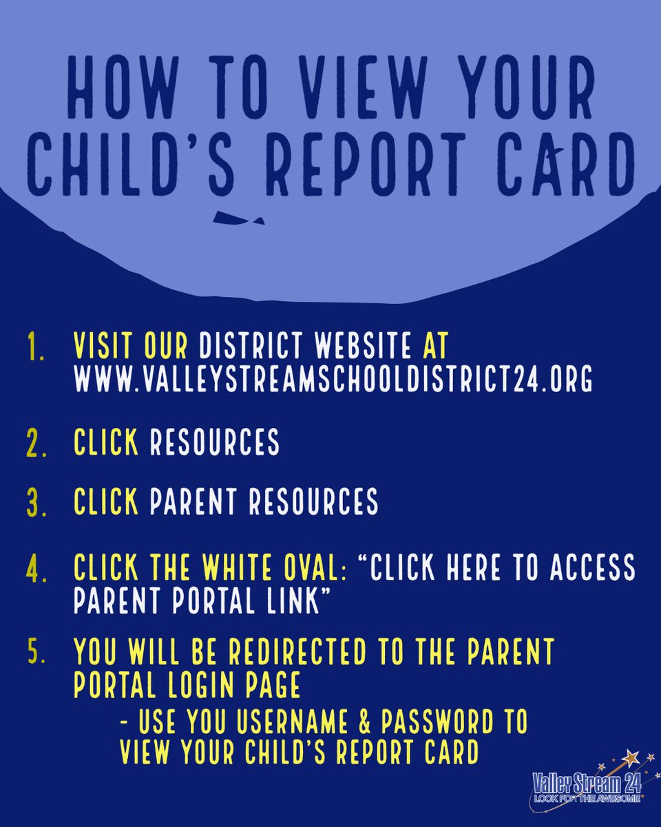 Valley Stream 24 School District (@vs24district) on Twitter photo Report cards are now available to view on the Parent Portal!
#LookForTheAwesome #VS24
<a href="/DonSturz/">Don Sturz</a> <a href="/ValleyStreamBAS/">Brooklyn Avenue School</a> <a href="/ValleyStreamRWC/">Robert W. Carbonaro School</a> <a href="/ValleyStreamWLB/">William L. Buck School</a> Report cards are now available to view on the Parent Portal!
#LookForTheAwesome #VS24
<a href="/DonSturz/">Don Sturz</a> <a href="/ValleyStreamBAS/">Brooklyn Avenue School</a> <a href="/ValleyStreamRWC/">Robert W. Carbonaro School</a> <a href="/ValleyStreamWLB/">William L. Buck School</a>