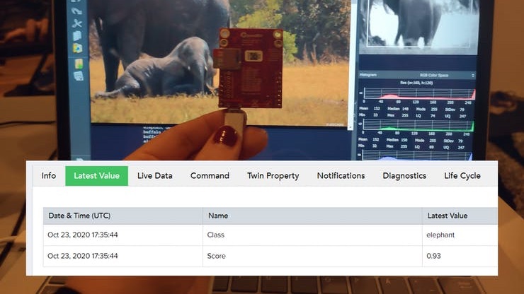 EdgeImpulse's tweet photo. To help park rangers with elephant conservation efforts, developer Sara Olsson built a full telemetry dashboard combined with tinyML models to monitor camera traps and watering holes: https://t.co/DAVze0YvBw #ElephantEdge https://t.co/kRb3hicRPw