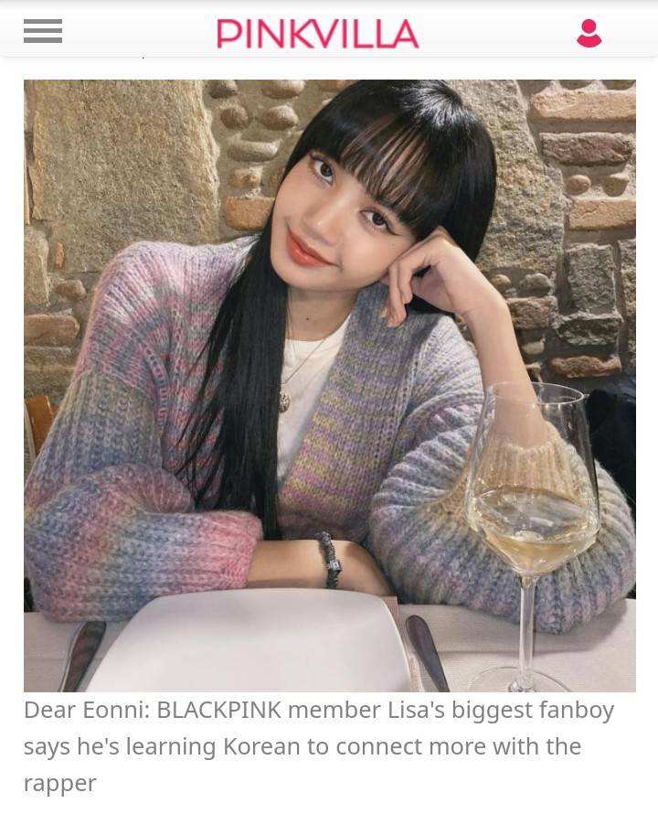 LISA BRASIL on X: TRADUÇÃO  Dear Eonni: O maior fanboy da Lisa membro do  @BLACKPINK, diz que está aprendendo coreano para se conectar mais com a  rapper. Na última edição do