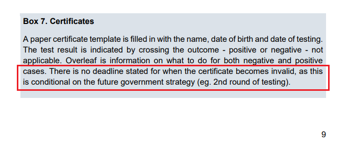 "There is  #no  #deadline stated for when the  #certificate becomes  #invalid, as this is conditional on the future government strategy..."[p 9]  #BehavioralInsights