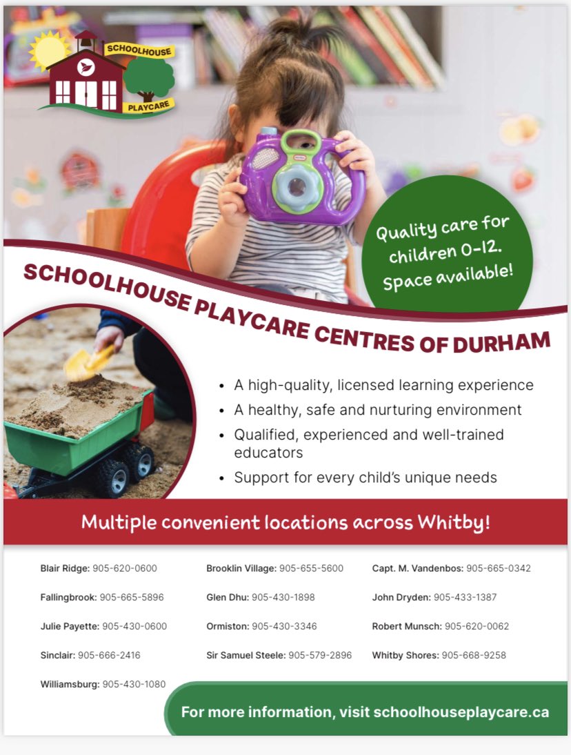 sirsamps's tweet photo. If you are in need of childcare or have questions, please contact our childcare partners @SchoolhouseSPC https://t.co/ccO1mM33Re