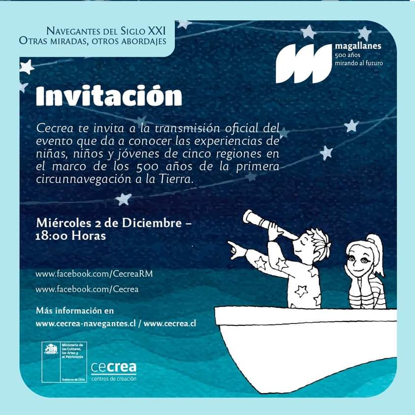 Hoy a las 18:00 hrs tenemos un nuevo lanzamiento del resultado final del laboratorio "Plesiosaurios del futuro" que fue parte del proyecto Navegantes del siglo XXI. 😀😀😀
Te invitamos a que puedas seguir las redes de Cecrea y acompañarnos 🙂😊