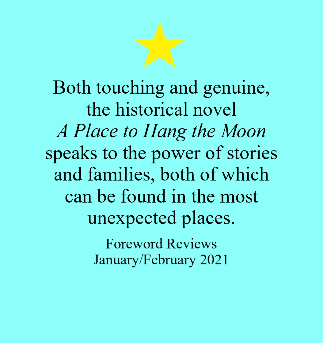 Exactly two months out from 2/2/21, when A PLACE TO HANG THE MOON makes its way into the world, I am delighted by this ⭐️starred⭐️ review from @ForewordReviews. Thank you so very, very much for your kind words! And a million thanks to Margaret Ferguson Books <a href="/HolidayHouseBks/">Holiday House Publishing, Inc.</a>.