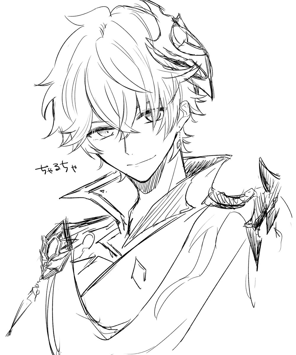 メア 固ツイ タルタリヤ 装飾品ｳｷﾞｬｱｱってなったけど描くのめちゃくちゃにたのしいぞ え 好き 原神やばい こわい 描きやすい