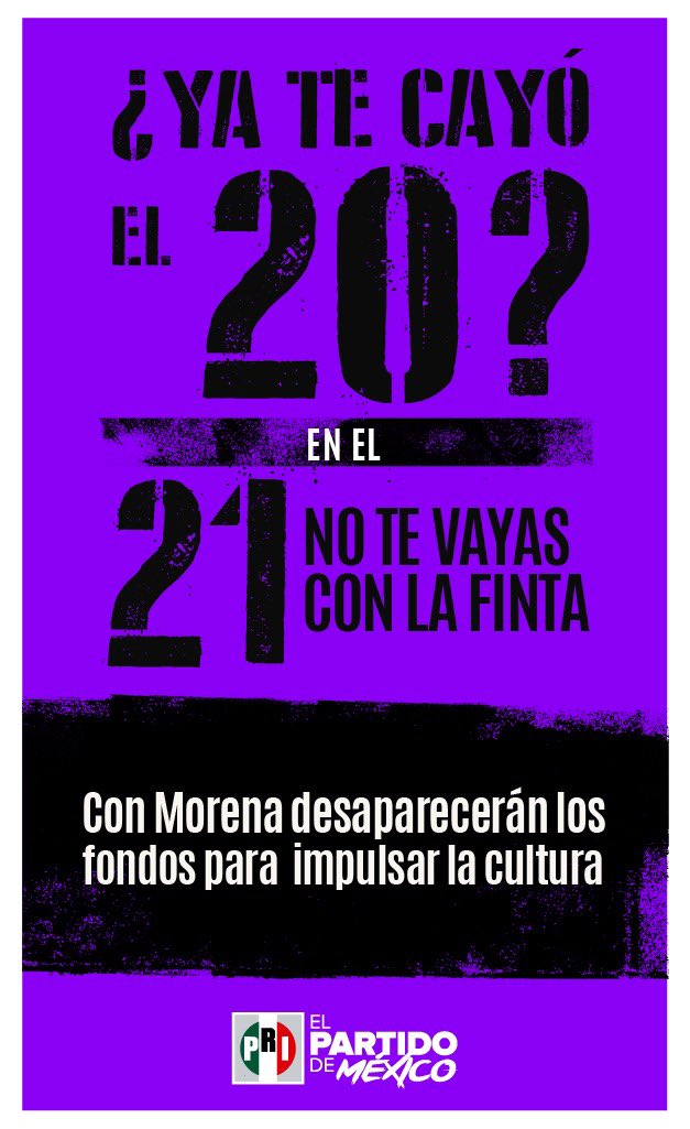 PRIVeracruz_'s tweet photo. #YaTeCayóEl20

#MORENA:

❌Dejó desprotegidas a las mujeres.

❌Dejó sin medicamentos a niños con cáncer.

❌No apoya la investigación científica.

❌Desaparecerá fondos para la cultura.

@PRI_Nacional @alitomorenoc @caroviggiano @AriannaAngelesA @Marlon_RamirezM @palomaSnchez https://t.co/VcR2Lh6DJD