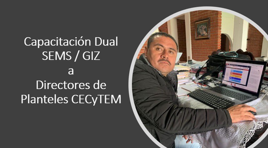 somoscecytem's tweet photo. Tercer día de capacitación Dual SEMS/GIZ a Directores de Planteles #CECyTEM.
#EducaciónDual 
#EducaciónFuerte
@israeljeronimol 
@ignacio_rubi 
@ModeloDualMX https://t.co/CZq063ubGh