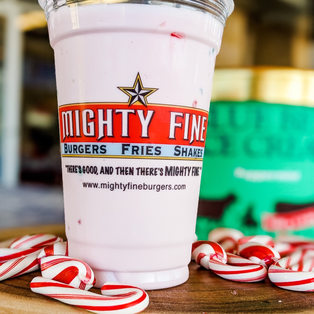 It's beginning to feel a lot like 🎄PEPPERMINT Milkshakes are back. Made with real <a href="/ILoveBlueBell/">Blue Bell Ice Cream</a>  #mightyfineburgers #sweetreat