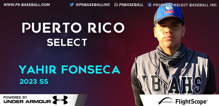 PSBaseballinc's tweet photo. 2023 SS Yahir Fonseca - Moves well laterally at SS.. Plays the hop well, attacks the ball doesn't let the ball play him.. OTT arm slot from SS on line throws with carry across the diamond. @7toolsacademy @IBAHS @SBOBaseball
#PRSelect https://t.co/q9UFMZKOIC