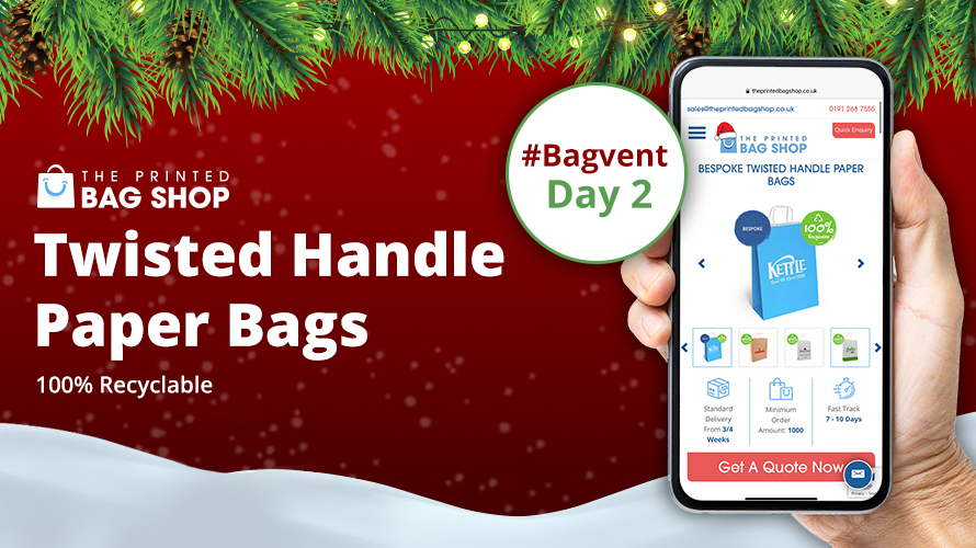 printedbagshop's tweet photo. #Bagvent | Day 2 🎁

One the 2nd Day of Christmas The Printed Bag Shop gave to me... Twisted Handle Paper Bags.

Order now: https://t.co/zcMNB4JZPo #Christmas #packaging #design https://t.co/qtcCaWuwWY