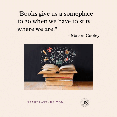 swuteam's tweet photo. "Books give us someplace to go when we have to stay where we are." 
- Mason Cooley https://t.co/YGujSAq0rm