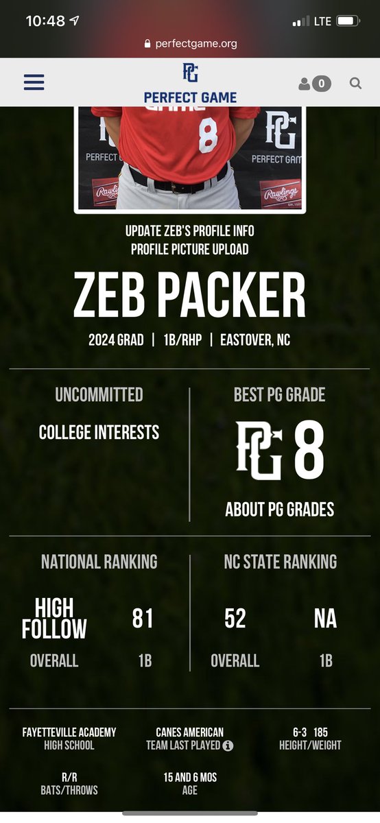 ZebPacker's tweet photo. Thank you for the grade and rank!! @PGShowcases @PG_Coastal @TRussoPG @TheCanesBB @dan_gitzen https://t.co/rAJezCTQ59