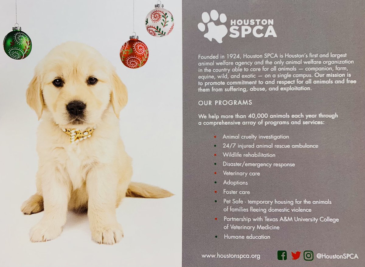 hpdcentralpal's tweet photo. Hey y’all! @neimanmarcus has adopted @HoustonSPCA! Come check out the #adoptableanimals or stop by and #donate to help #savealife. @HoustonSPCA will be here through December 23rd. 🐶🐱🐹🐰🐴 #Homesfortheholidays #Adoption #Event🎄🎁 https://t.co/0Ld0ZxbWrH
