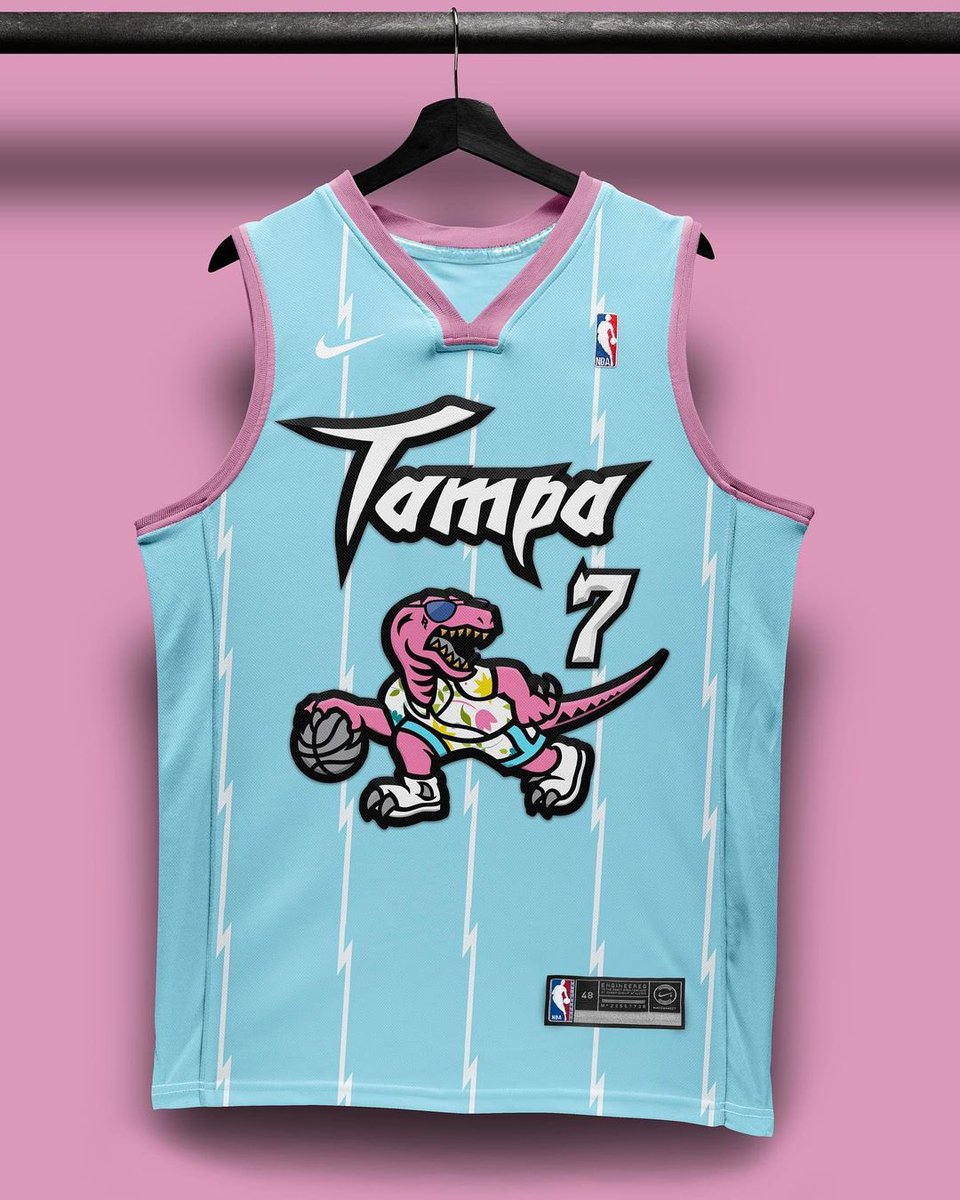 lexiakhan's tweet photo. Mock-up design for the Toronto Raptors  x Tampa jersey from @lucsdesign91 🤔👀 what are your thoughts? https://t.co/EUpPtwXOu0