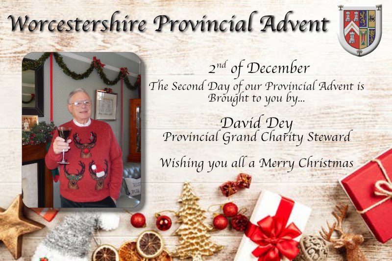 WorcsMasons's tweet photo. Join us for the 2nd day of our Provincial Advent Calendar #mason #freemason #ugle #worcestershire #freemasonry https://t.co/nWtYrLiozZ