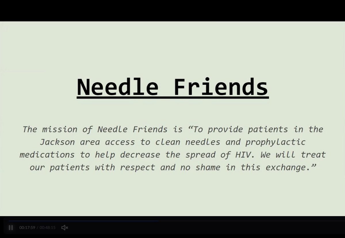The next group in  #UMBeyondDispensing is Needle Friends, a potential syringe exchange program that would partner with pharmacies to provide supplies and education about HIV. They would also have a CPA to provide PrEP/PEP from their home office. 6/