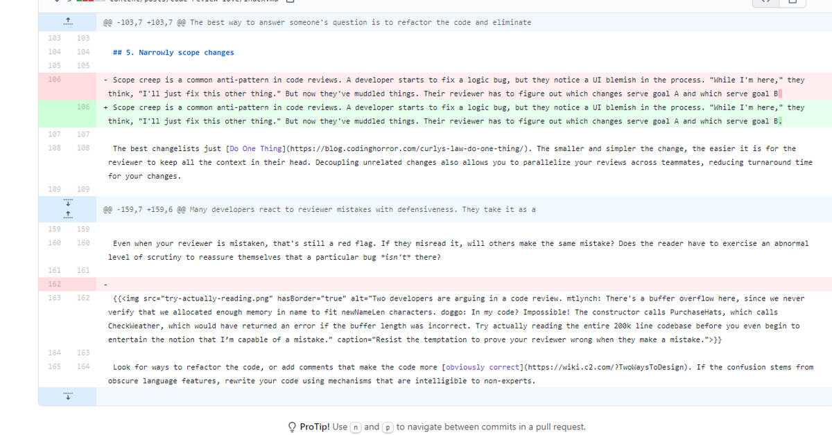 In the meantime, CircleCI found two markdown lint errors. It turns out I had a stray newline and somehow had a space instead of a trailing period. Stray newline isn't that relevant, but it was valuable to catch the missing period.