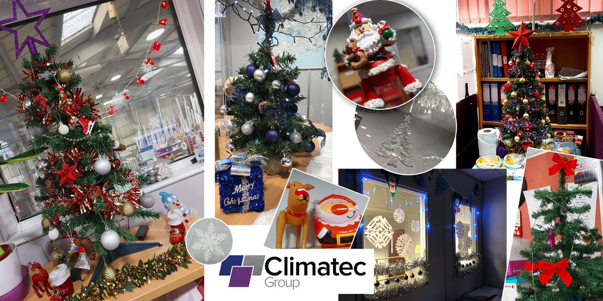ClimatecWinLtd's tweet photo. It's happened! Christmas cheer has arrived at Climatec with our colleagues bringing out their festive design skills to decorate their offices. Great work from Customer Services, Estimating, Processing, Purchasing and Marketing teams 👍🎄😃. #xmas #xmasoffice #xmaswindows https://t.co/5pVq3RIJsK