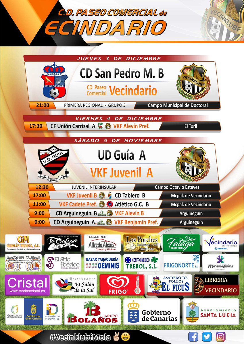 Próxima jornada

#VecinklubfMola
#VecinklubfJuegaLimpio