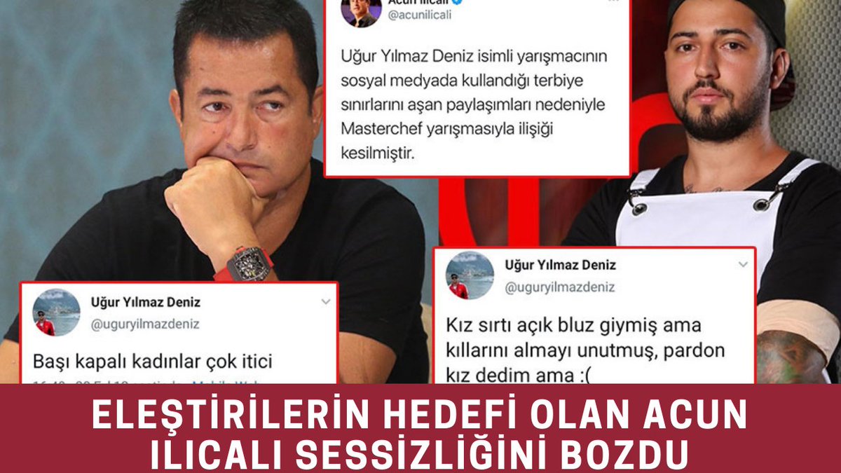 MasterChef'ten Diskalifiye Olan Uğur Yılmaz Deniz Hakkında Acun Ilıcalı'... https://t.co/PRfyFEpSGs @YouTube aracılığıyla https://t.co/dKm3buZVob