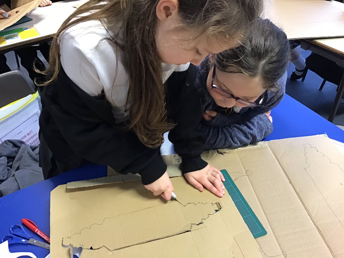 Stjohnscoventry's tweet image. What a great day we have had in year 5! We have learnt lots of new skills and created fabulous Viking longboats. #hacksaws #stanleyknives #safetyfirst #sensiblefun #designandtechnology  #drive #excellence #teamwork