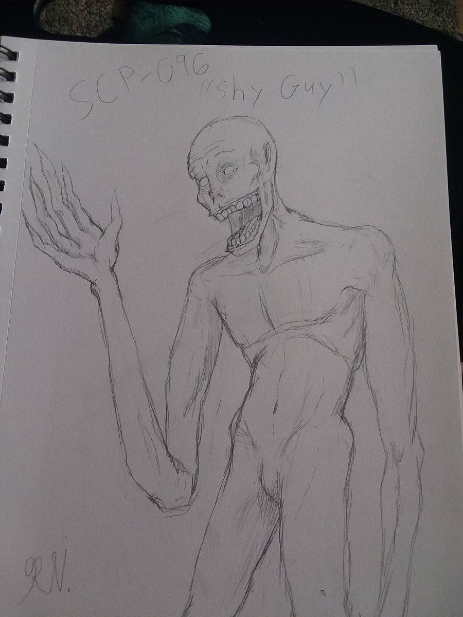 Twitter 上的Ruler Nogard："I got bored so i drew a friendly SCP-096 one with  text one without #SCPart #SCP #shyguy #ArtistOnTwitter #art #SCP096 #096  #fanart #sketchbook https://t.co/egRcY7L2Wv" / Twitter