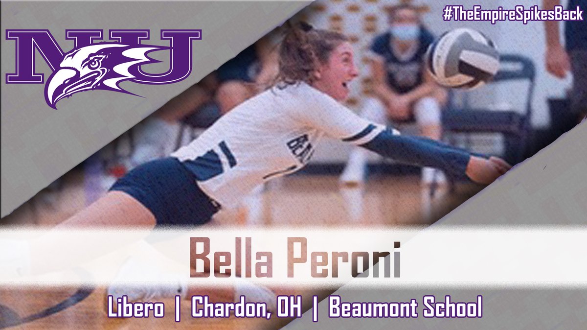 NiagaraVB's tweet photo. We're very excited to announce the addition of Bella Peroni to our squad for the 2021-22 season! Bella joins us from Beaumont School, where she reached 1,000 career digs this season and has earned tons of athletic and academic accolades! #TheEmpireSpikesBack https://t.co/LoKFRePyjp