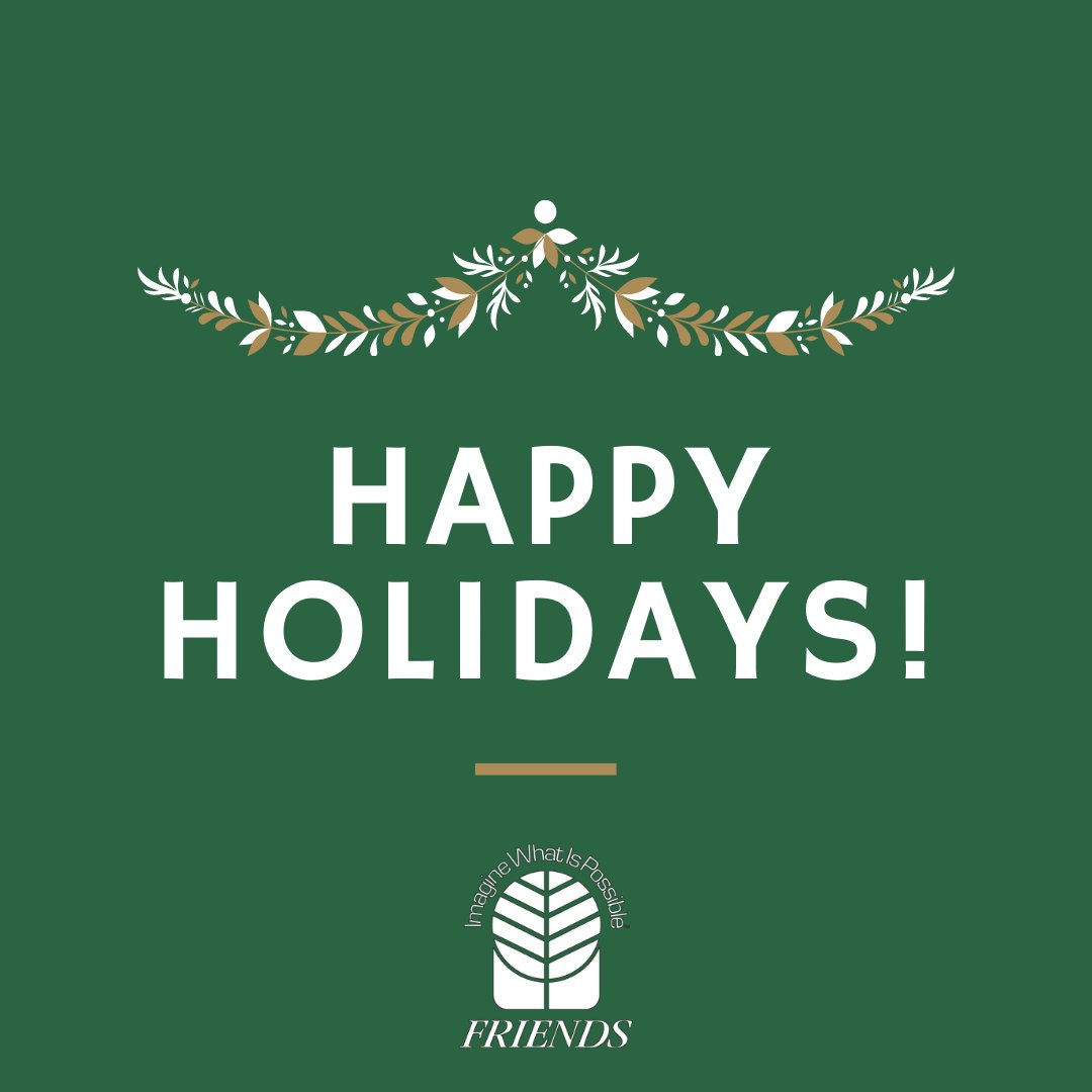 Happy Holidays from everyone here at FRIENDS! Wishing you well during this festive time of year. #friendsrva #HappyHolidays