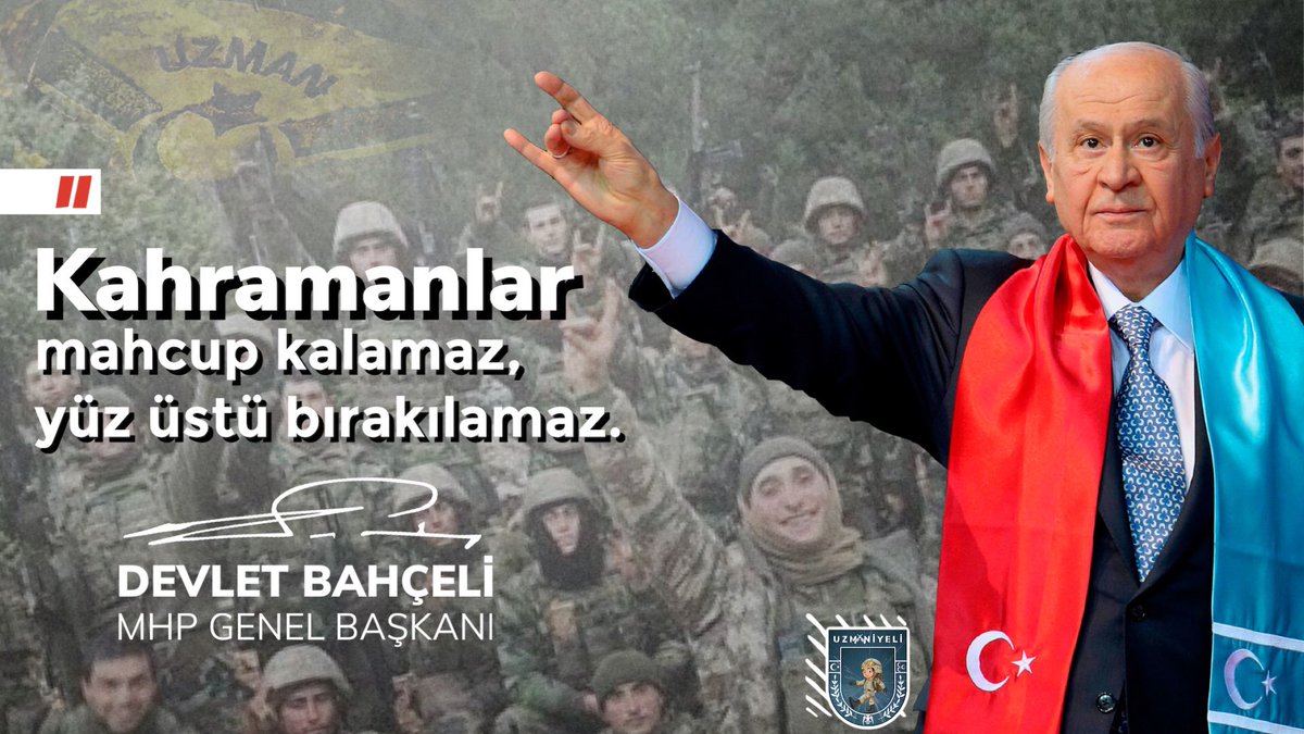 #UzmÇvşlaraDevletSözü 

Kahramanlar mahcup kalamaz, yüz üstü bırakılamaz .

<a href="/dbdevletbahceli/">Devlet Bahçeli</a> <a href="/UlviYonter/">Dr.İzzet Ulvi YÖNTER</a>