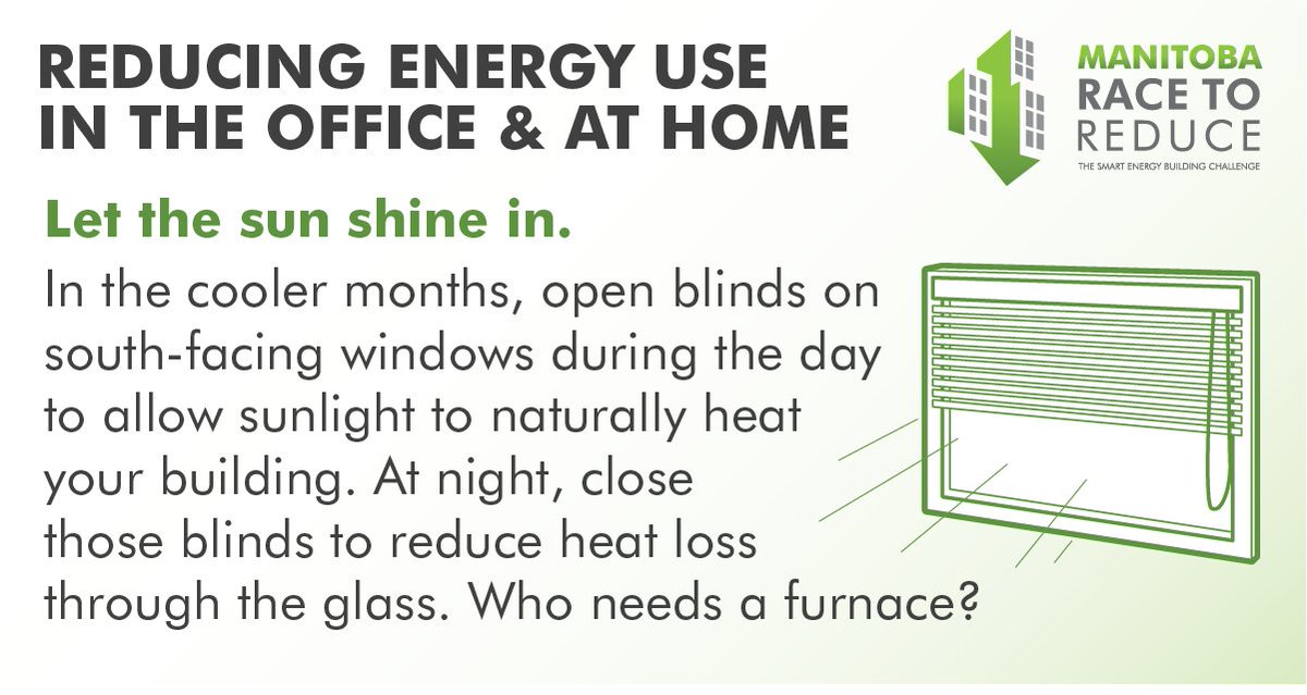 MB_Race2Reduce's tweet photo. 💡 Tip of the week: The sun is a great source of vitamin D AND heat, even during the colder months! Reduce your heating needs by letting the sunlight in. https://t.co/ihl50fAMZb