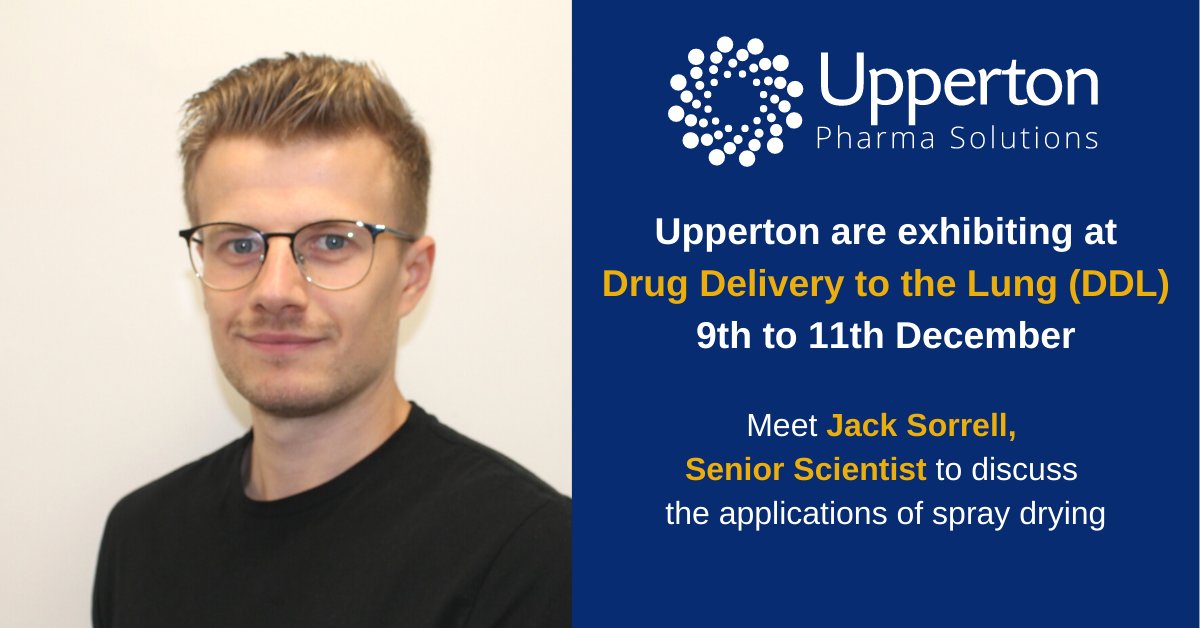 Meet Jack Sorrell, Senior Scientist tomorrow at #DDL2020! #SprayDrying #Analyticaltechniques