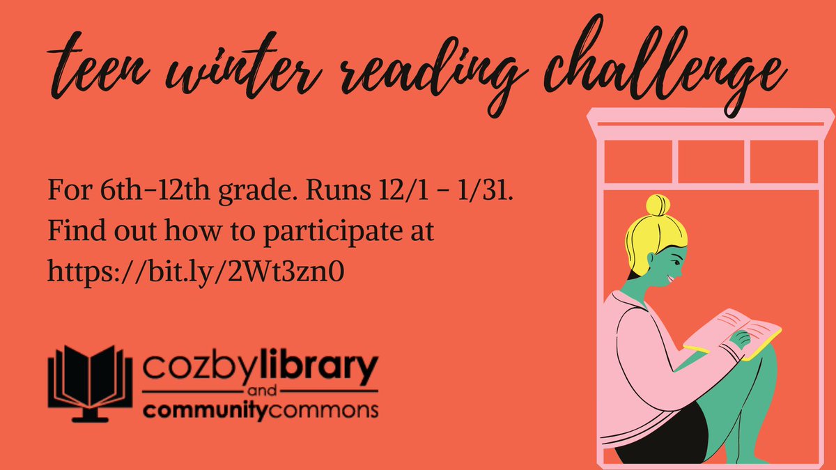 Bence_EDU's tweet photo. Readers @NewTechCoppell
 Will you accept @Coppell_Library
 Winter Reading Challenge? (Teens 6th-12th grade). The challenge (from 12/1-1/31) is a BINGO style card with different prompts for each square. https://t.co/TPL2IslMhl #clccwinterreading https://t.co/IkrZknztnJ