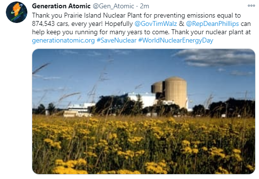 For #WorldNuclearEnergyDay, we're launching a tool that lets you thank your friendly neighborhood nuclear plant (US only, world soon!) They do so much for us that so few realize. Join us in thanking your nuclear plant at generationatomic.org 🙌⚛️#SaveNuclear