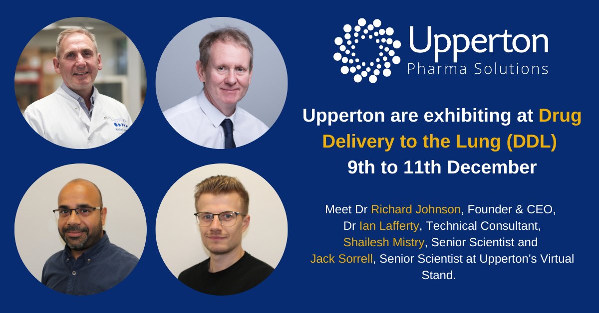 Meet the Upperton team today on our stand at #DDL2020! #CDMO #drugdevelopment