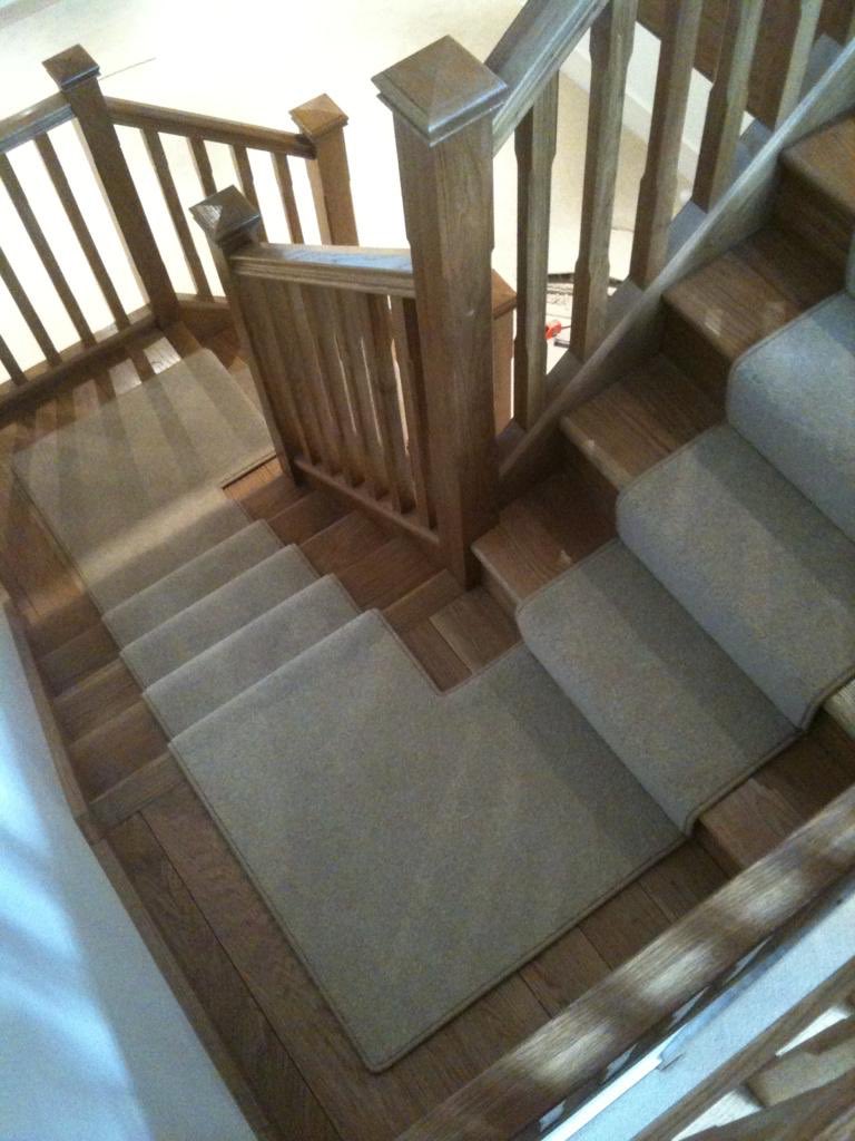 Another beautiful staircase job. We love this one! If you’re looking to freshen up your home with some affordable, luxury carpet get in touch today.